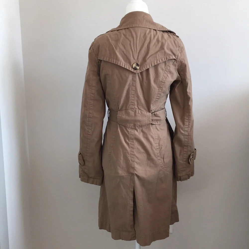 Papaya Brown Trench Coat - Picture 3 of 5